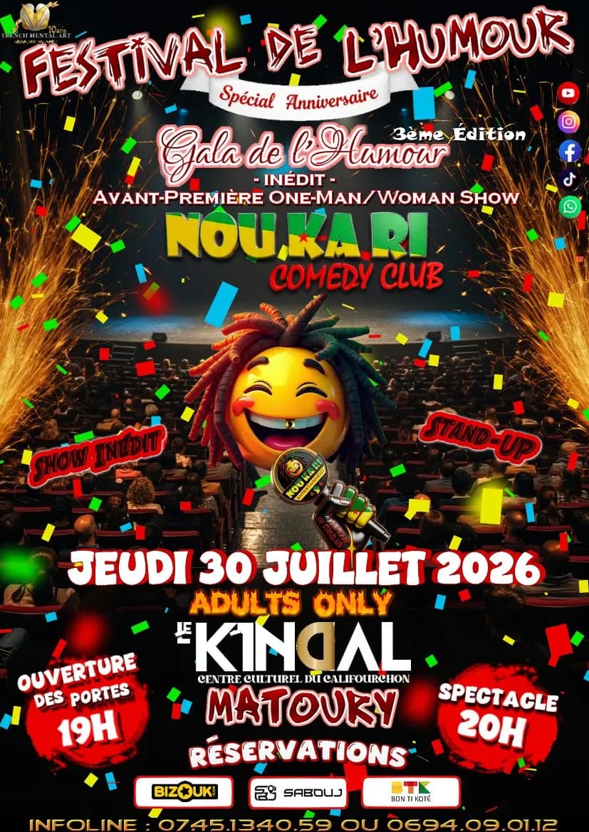 Noukari Comedy Club - Gala De L'Humour (3ème Edition) Adults Only
