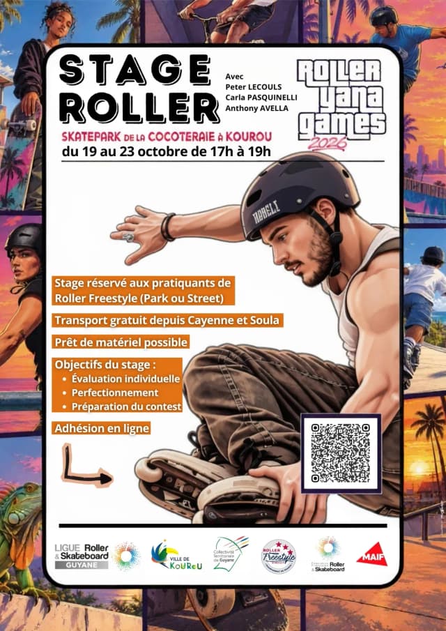 Stage Roller Freestyle avec des PRO-RIDERS, Skatepark de la Cocoteraie — photo 1